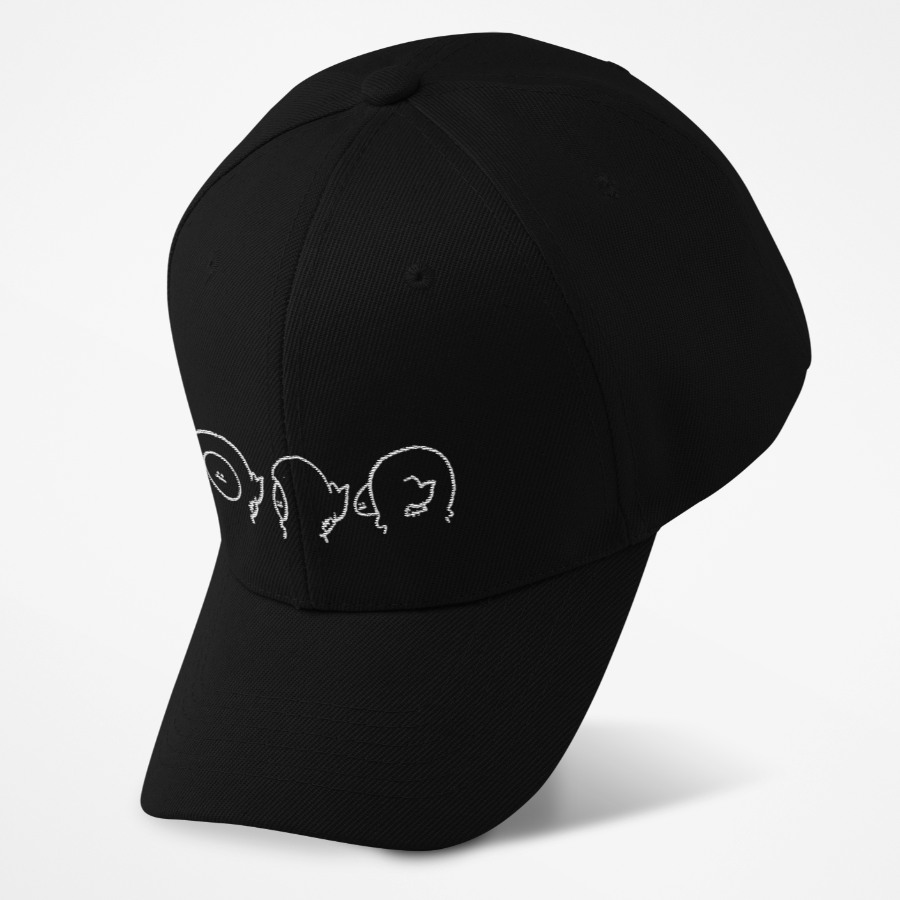 Embroidered Black Hat