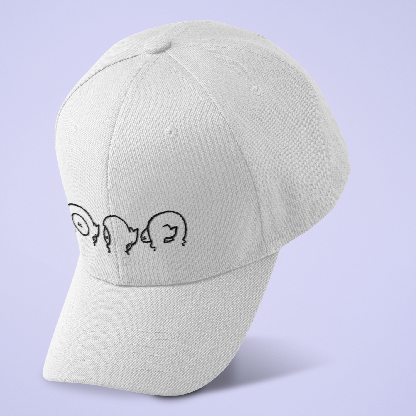 Embroidered White Hat